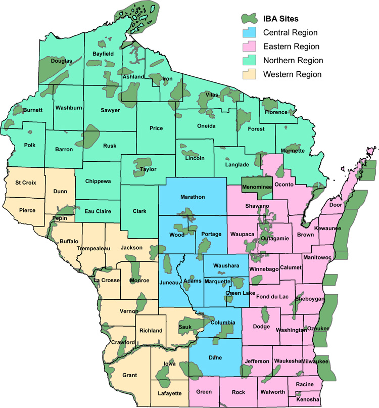 Wisconsin IBA Map