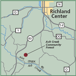 Ash Creek Community Forest map