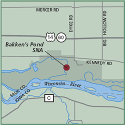 Bakken's Pond State Natural Area map