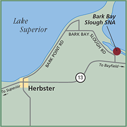 Bark Bay Slough State Natural Area map
