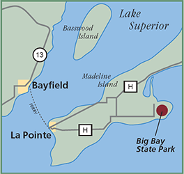 Big Bay State Park map