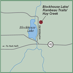 Blockhouse Lake/Flambeau Trails/Hay Creek map