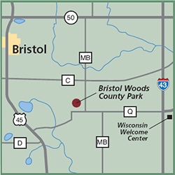 Bristol Woods County Park map