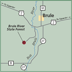 Brule River State Forest map