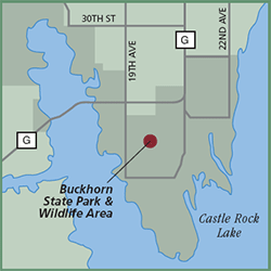 Buckhorn State Park and State Wildlife Area map