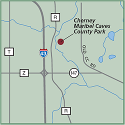 Cherney Maribel Caves County Park map