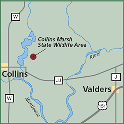 Collins Marsh State Wildlife Area map