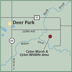Cylon Marsh and Cylon Wildlife Area map