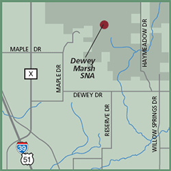 Dewey Marsh State Natural Area map