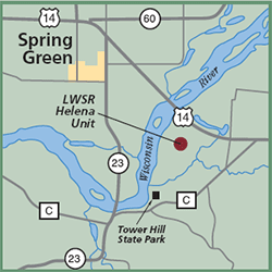 Lower Wisconsin State Riverway - Helena Unit map