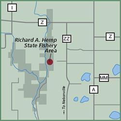 Richard A. Hemp State Fishery Area map