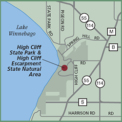 High Cliff State Park map