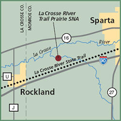 La Crosse River Trail Prairie State Natural Area map