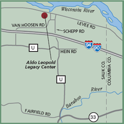 Aldo Leopold Legacy Center map