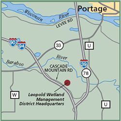 Leopold Wetland Management District map