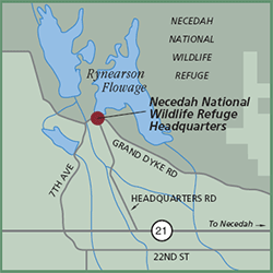 Necedah National Wildlife Refuge map