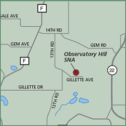 Observatory Hill State Natural Area map