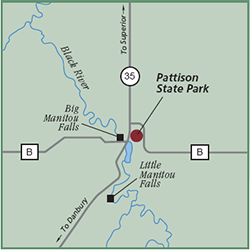 Pattison State Park map