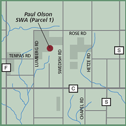 Paul Olson State Wildlife Area map