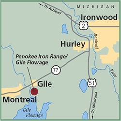 Penokee Iron Range an dgile Flowage map