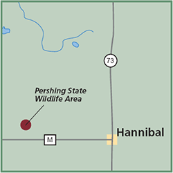 Pershing State Wildlife Area map