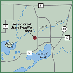 Potato Creek State Wildlife Area map