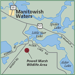 Powell Marsh Wildlife Area map