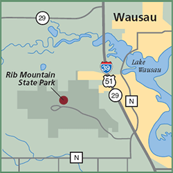 Rib Mountain State Park map