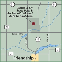 Roche-a-Cri State Park & Roche-a-Cri Mound State Natural Area map