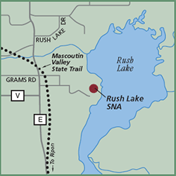 Rush Lake State Natural Area map