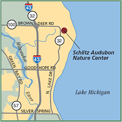 Schlitz Audubon Nature Center map