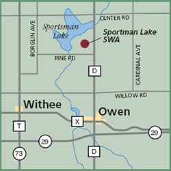 Sportsman Lake Wildlife Area map