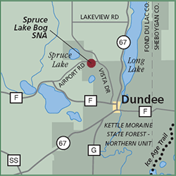 Spruce Lake Bog State Natural Area map