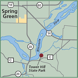 Tower Hill State Park map