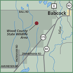 Wood County Wildlife Area map